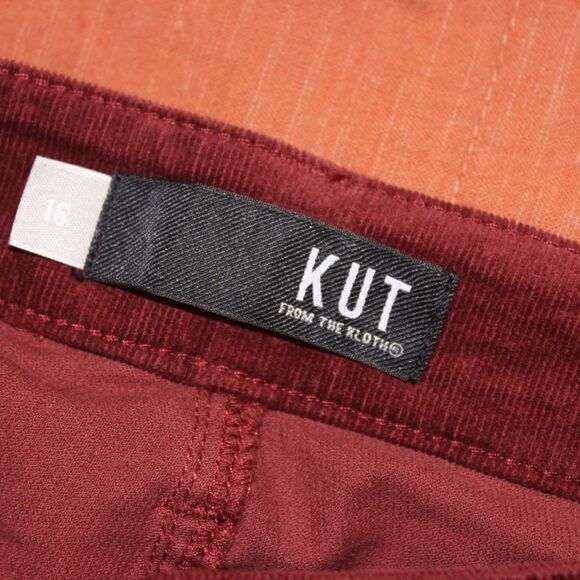 NEW KUT High Rise Donna Fab ab Ankle Skinny Corduroy Jeans Women Size 16 - Picture 10 of 14